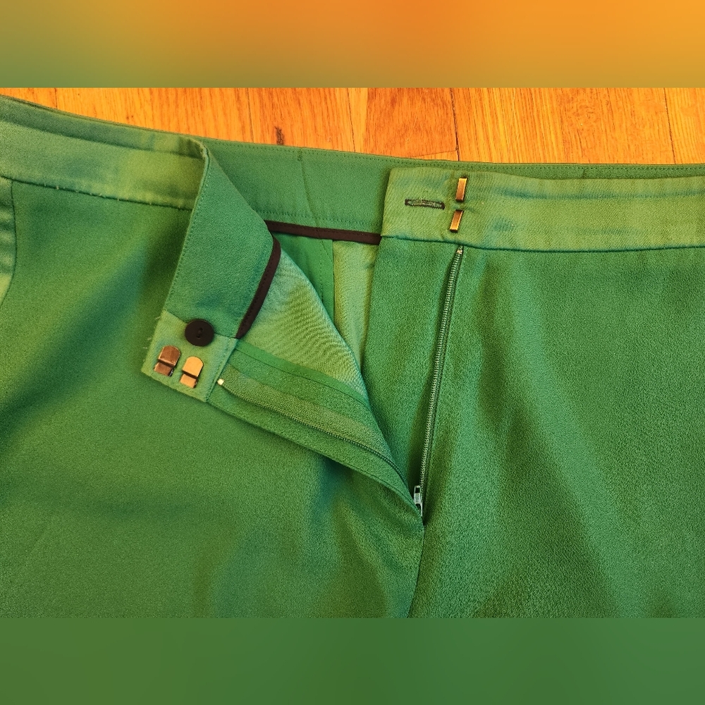 Boden Green Wide-Leg Tuxedo Pants // Sz 18L - Picture 3 of 12